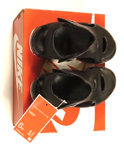 Size 6C Nike Sunray Protect 3(TD) Toddler Little Kids Sandals Shoes Black New - Picture 5 of 8