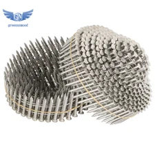 3600Pcs 1-1/4” ×.09” Ring Shank Siding Nails 15 Degree Wire Coil Stainless Steel