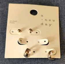 A New Day Hoop Earrings - Gold finish 2 pair