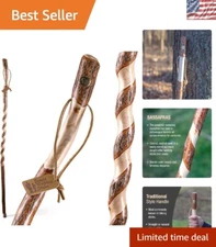 Versatile 58" Wooden Hiking Stick - Handcrafted Sassafras for Unmatched Support