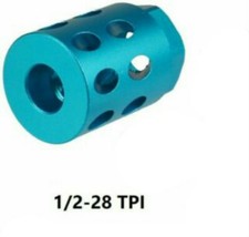 1/2x28 TPI Thread Muzzle Brake Compensator Anodized Light Blue For 9mm