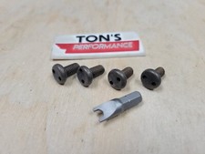 Faded Black Audi Security Anti Theft Auto License Plate Screws Stainless Bolts