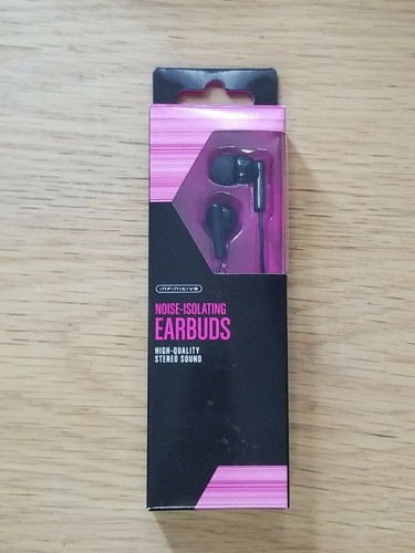 Infintive Noise-Isolating Earbuds High Quality Stero Sound Black - Picture 3 of 3