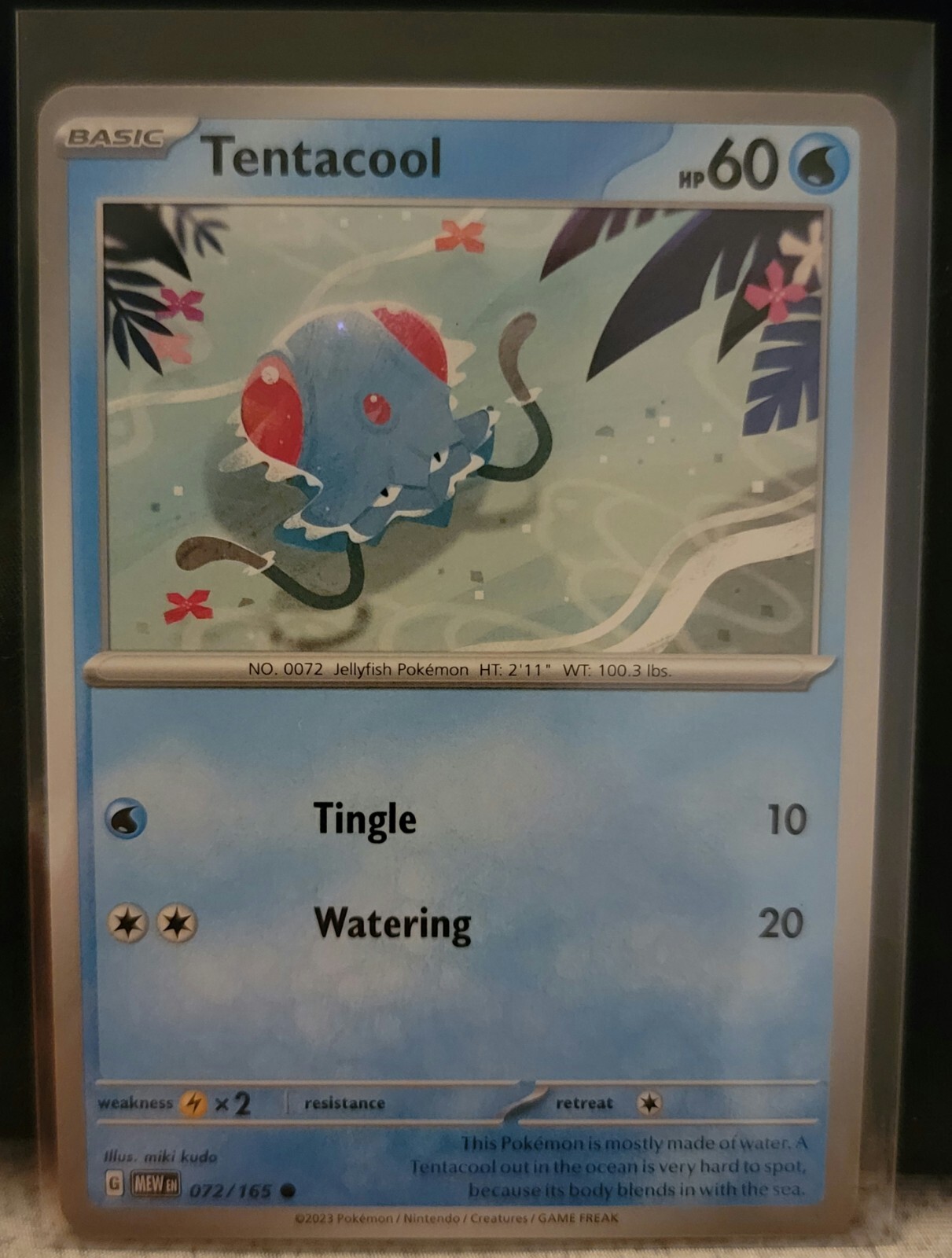 Pokemon TCG Card Tentacool 072/165 Scarlet & Violet 151 Common NM