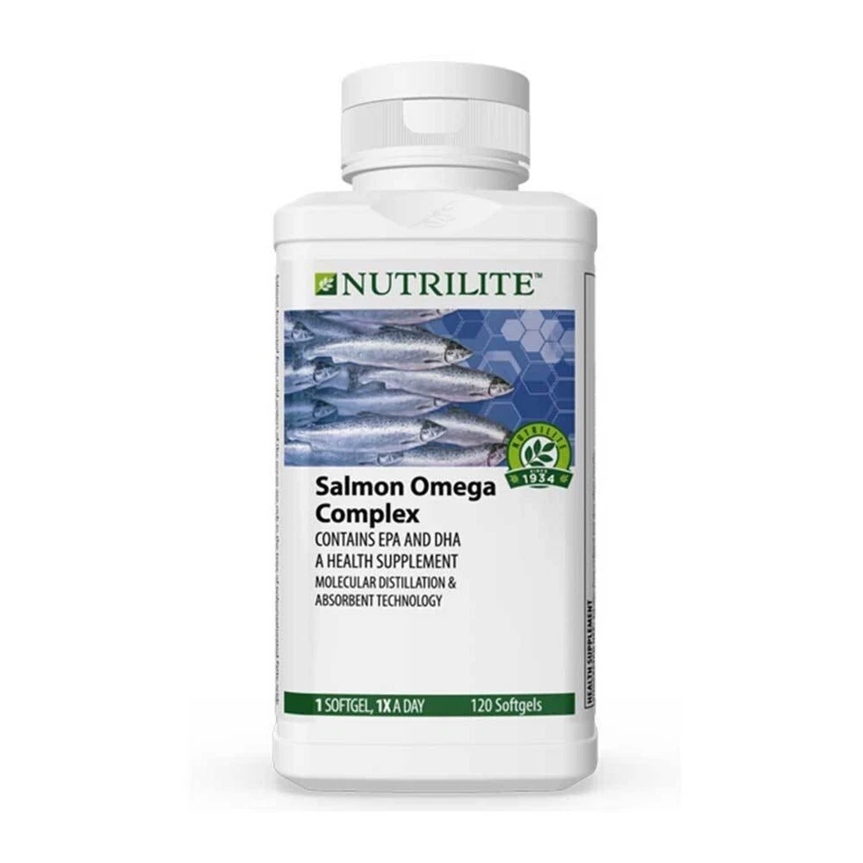 Amway Nutrilite Salmón Omega-3 Hierba Pura 60 Cápsulas 100% Genuino - Stock Fresco Foto 4 de 4