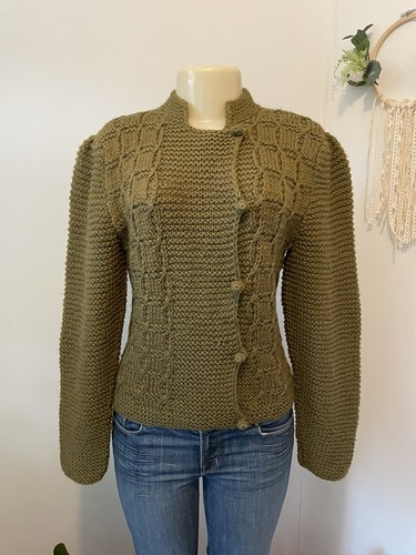 Vintage ELLEN TRACY Chunky Wool Hand 