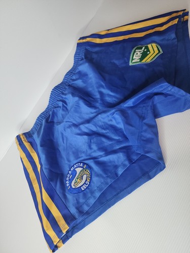 Parramatta Eels Team NRL Men's Size XL Rugby League Training Shorts Drawstring - Picture 4 of 7