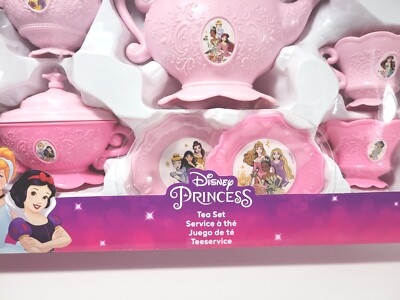 TEAS FOR TWO ディズニー Disney Princess 11 Piece Pink Toy Tea Set with Service for 2