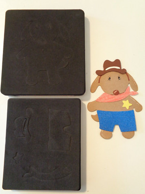Sizzix Bigz Tier Verkleiden Welpe Hund & Cowboy Outfit ~ 2 x Bastelstanzen