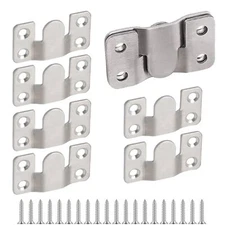 4 Pairs Flush Mount Brackets for Picture Hanging Heavy Duty Photo Frame Hooks