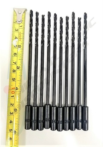10 Cessna Aircraft #21 Quick Change Chuck 6" Regrind Drill Bits HSS .159" 123653