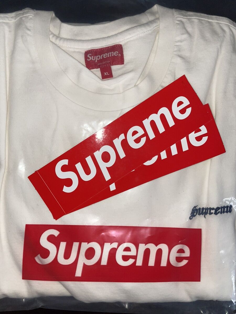 Authentic Supreme Logo Washed S/S Tee- White Size XL/ FW20 Authentic Supreme Logo Washed S/S Tee- White Size XL/ FW20