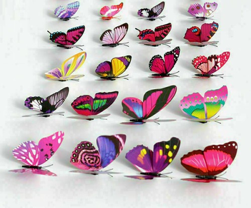 3D Artificial Butterflies PVC Colorful Butterfly Home Decoration Wedding Party - Picture 11 of 12
