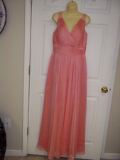 Belsoie Formal Prom Bridesmaid Dress Size 12 Coral