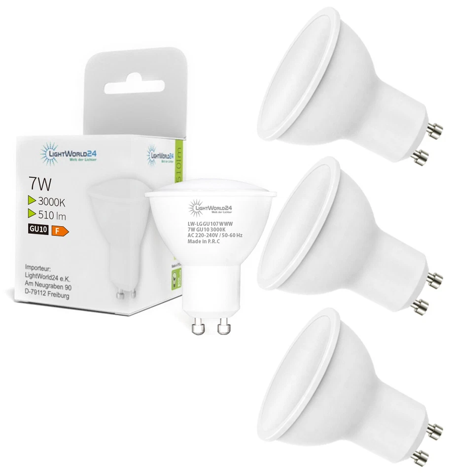 GU10 Warmweiß Halogen LED Glühbirnen Leuchtmittel 7W Glühlampe 510 LM Ersatz 50W - Bild 2 von 4
