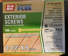 Grip-Rite #9 x 2-1/2-in Wood To Wood Deck Screws NL21STT1   15 LBS