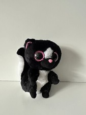 Ty Beanie Boos - FLORA THE SKUNK  6" SPARKLE EYES 2015 Plush Stuffed Animal Toy 