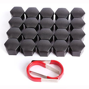 20x 19MM Cromo Argento Ruota Bullone Dado Coperture Tappi Per Auto Unversale
