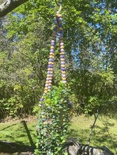 Boho Beaded Plant Hanger. Wooden Beads