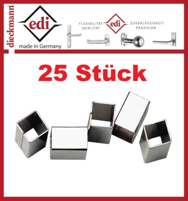 EDI 25 STÜCK Ausgleichshülsen für Vierkantstift von 9 auf 10 mm Länge 30 mm
