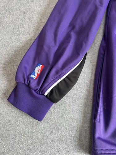 Chaqueta de calentamiento vintage años 90 Reebok NBA Sacramento Kings púrpura a presión completa *LEER - Imagen 12 de 24