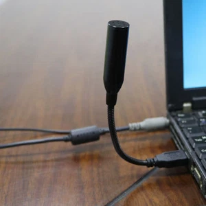 Portable Mini USB Microphone Adjustable Desktop Anti-Noise Audio for Computer