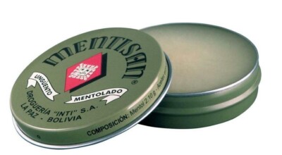 MENTISAN UNGUENT METAL TIN BOX 25gr. PAIN RELIEF, MENTHOLATED OINTMENT for Colds