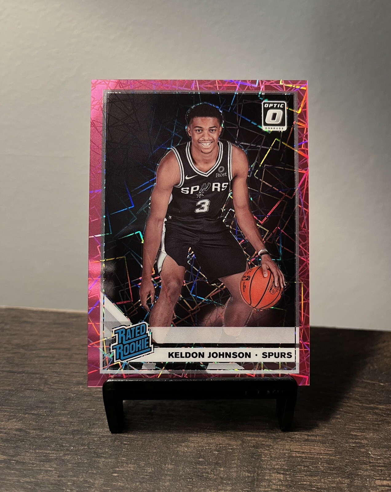 2019-20 Panini Optic Keldon Johnson Pink Velocity Prizm Rated Rookie RC /79 #186