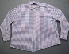 UNTUCKit Hewitson Dress Shirt Mens Long Sleeve Button Up 3XL Plaid Pink Blue