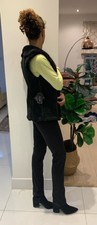 Chic And Trendy Icelandic Shearling Gilet Brand New With Tags Black Size Small