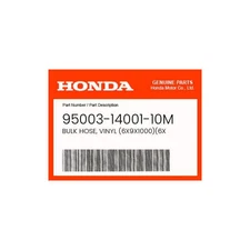 Honda Genuine Bulk Hose, Vinyl (6X9X1000)(6X - 95003-14001-10M