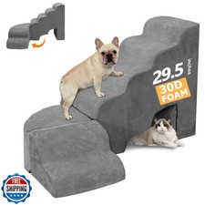 LitaiL Steps for Dogs to Get on Bed - Dog Stairs for High Bed, Pet Stairs Ram...