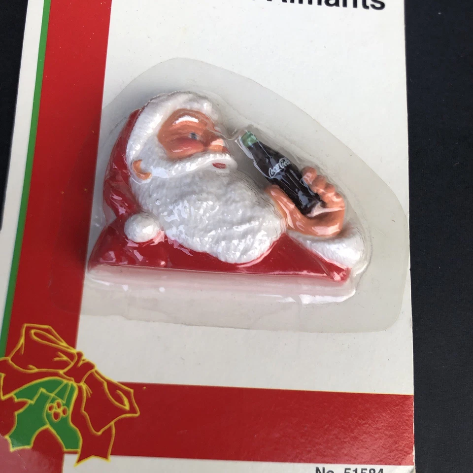 Vtg Coke Coca Cola 90s Collector’s Lot  Santa Magnets, Metal Tin, Coin Tray - Image 3 of 4