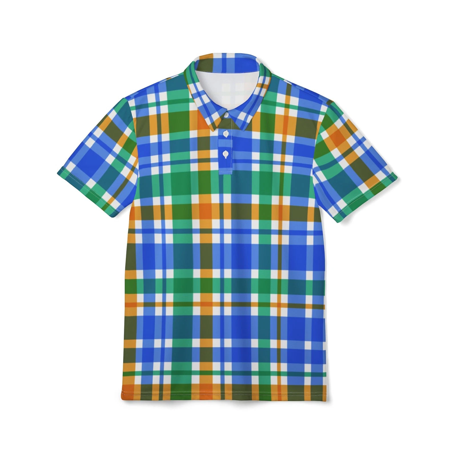 Vibrant Plaid Unisex Polo Shirt Casual Summer Wear, Fashion Statement
Opens in a new window or tab