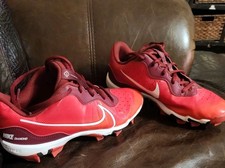 Nike Boys Baseball Cleats Size 5Y Red And White