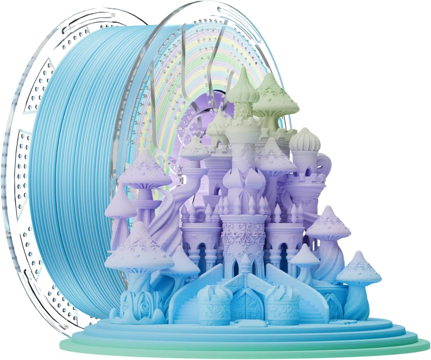 Conjure Matte PLA 3D Drucker Filament, 1 kg Spule (2,2 Pfund), 1,75 mm Filament, Abmessungen