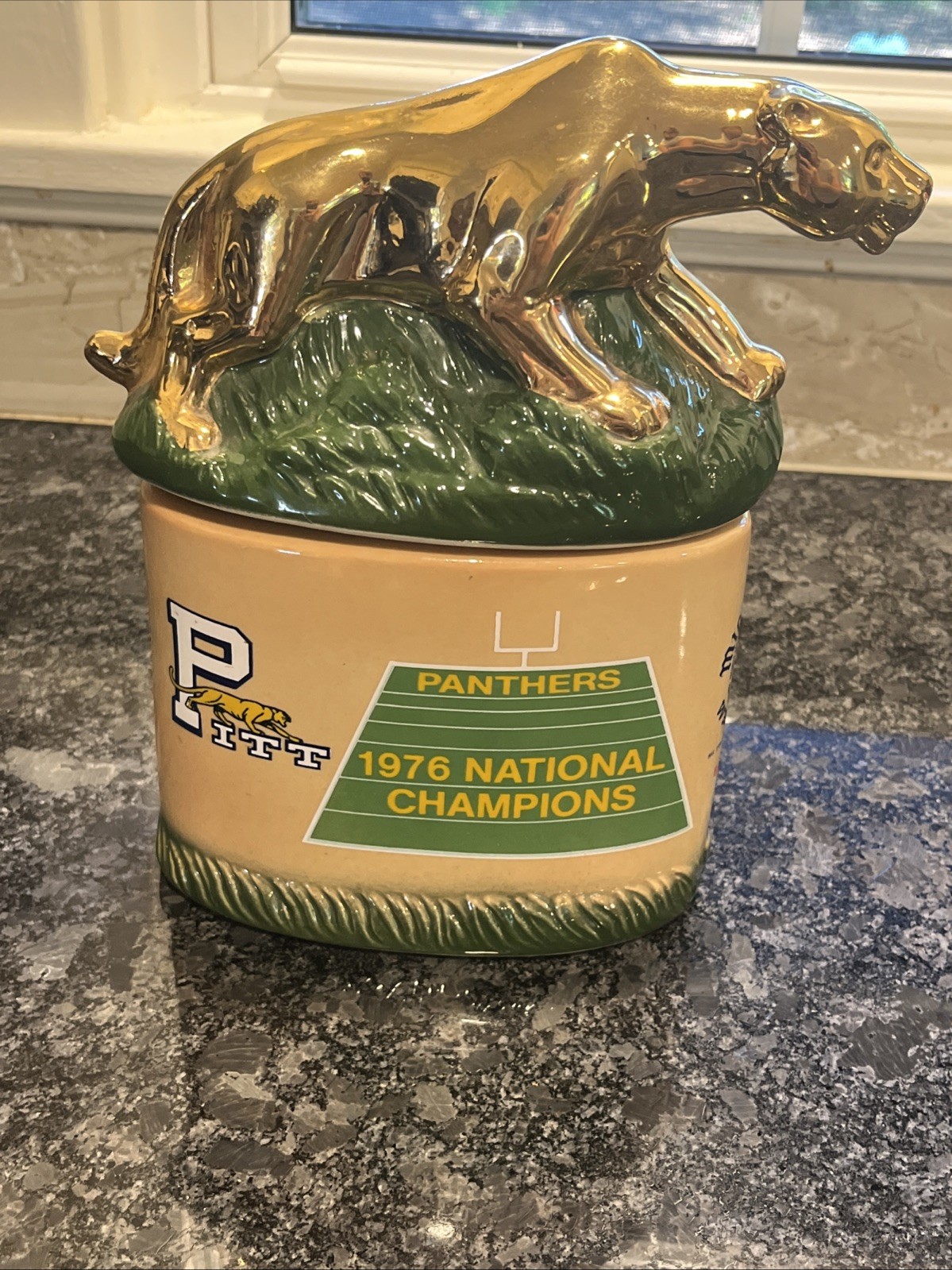 RARE VINTAGE MICHTER'S PITT PANTHERS 1976 UNDEFEATED NATIONAL CHAMPIONS DECANTER
