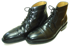 Mens 10.5 M Johnston Murphy Hutchins Black Calfskin Cap Toe Dress Boots