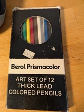 Vintage Berol Prismacolor 952 Art Set 11 Colored Pencils Thick Lead Danbury USA
