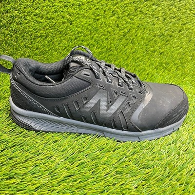 New Balance 412v1 Mens Size 9 Black Gray Alloy Toe Safety Work Shoes Sneakers