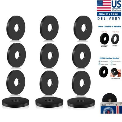 #ad Heavy Duty Rubber Washers 25 Pcs Abrasion Resistant 1 OD x 1 4 ID x 1 8... $7.99