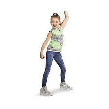 Dance Pre-Owned Vest Weissman 11405 Medium Child Lime Green Zip Up Vest Jazz