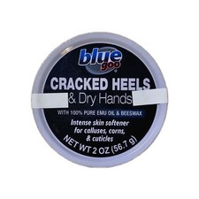 Blue Goo Cracked Heels Dry Hands NEW 2oz Skin Softener Cuticles Calluses Large