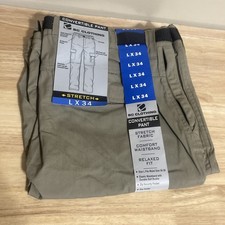 BC Clothing Men's Stretch Convertible Pants/Shorts, Size: L x 34, Sand