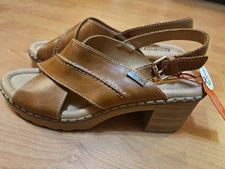 Pikolinos Canarias Heel Sandals Brandy Leather  Size 11 .5-12/42  DISPLAY MODEL