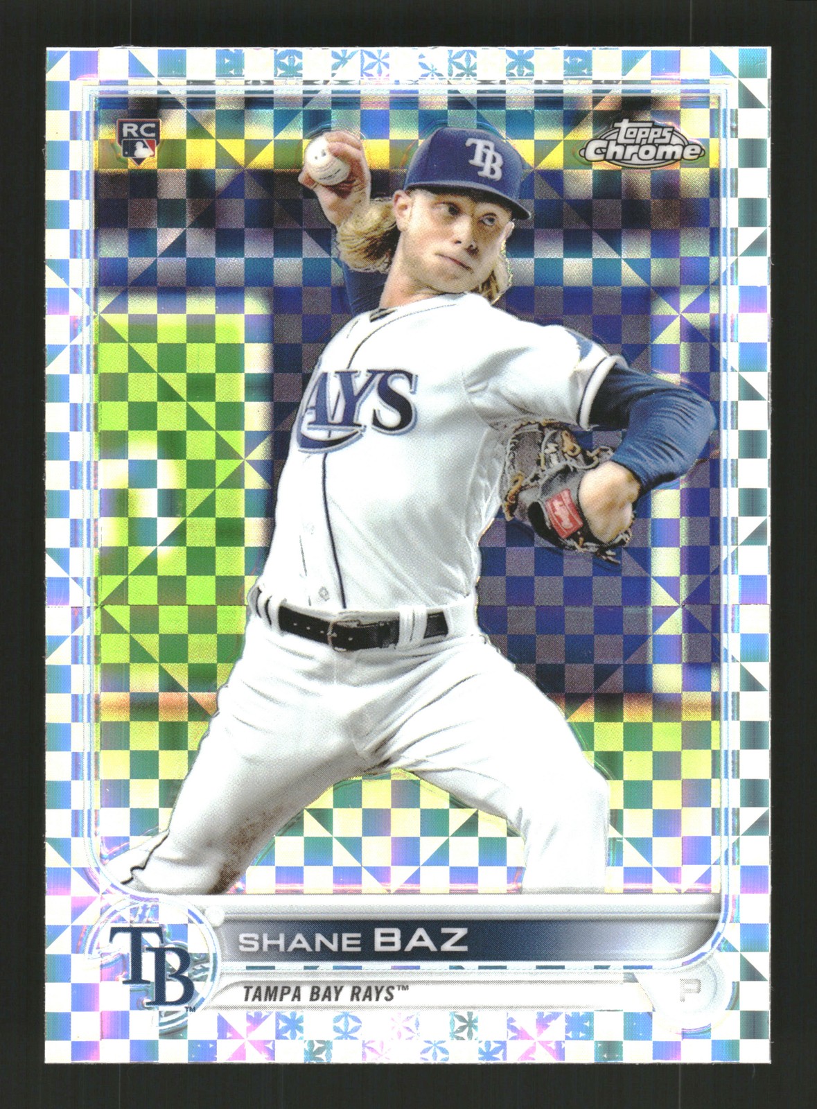 Shane Baz 2022 Topps Chrome #201 X-Fractor Tampa Bay Rays