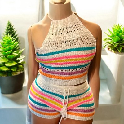 Sommer Set - gestreiftes Strandset für Damen - Größe M ''