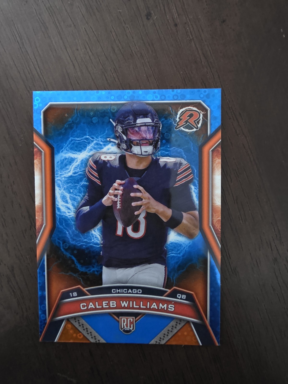 2024 Topps Resurgence - Caleb Williams #117 Blue & Orange Spark Refractor (RC)