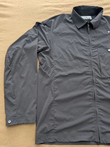 STONE ISLANDGray 1200016 Recycled Stretch Nylon Tela StellinaJacket SIZE M image 3