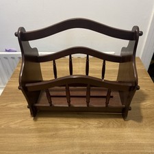 Drewniany stojak na magazynki retro 40 /24/36 cm brązowy